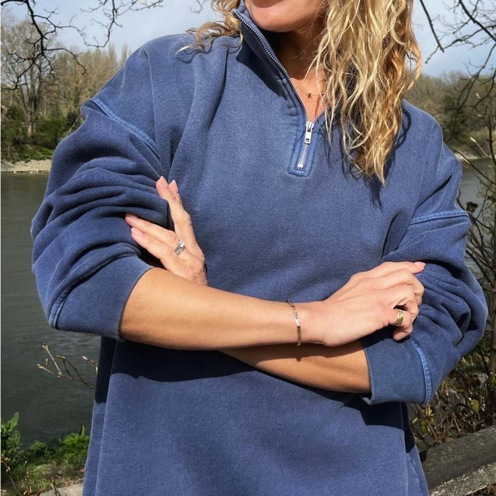 Sloppy Joe Diana Zip Neck - Navy Wash - Size 3